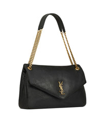 Saint Laurent Women Calypso Large Bag In Natural Grain Lambskin