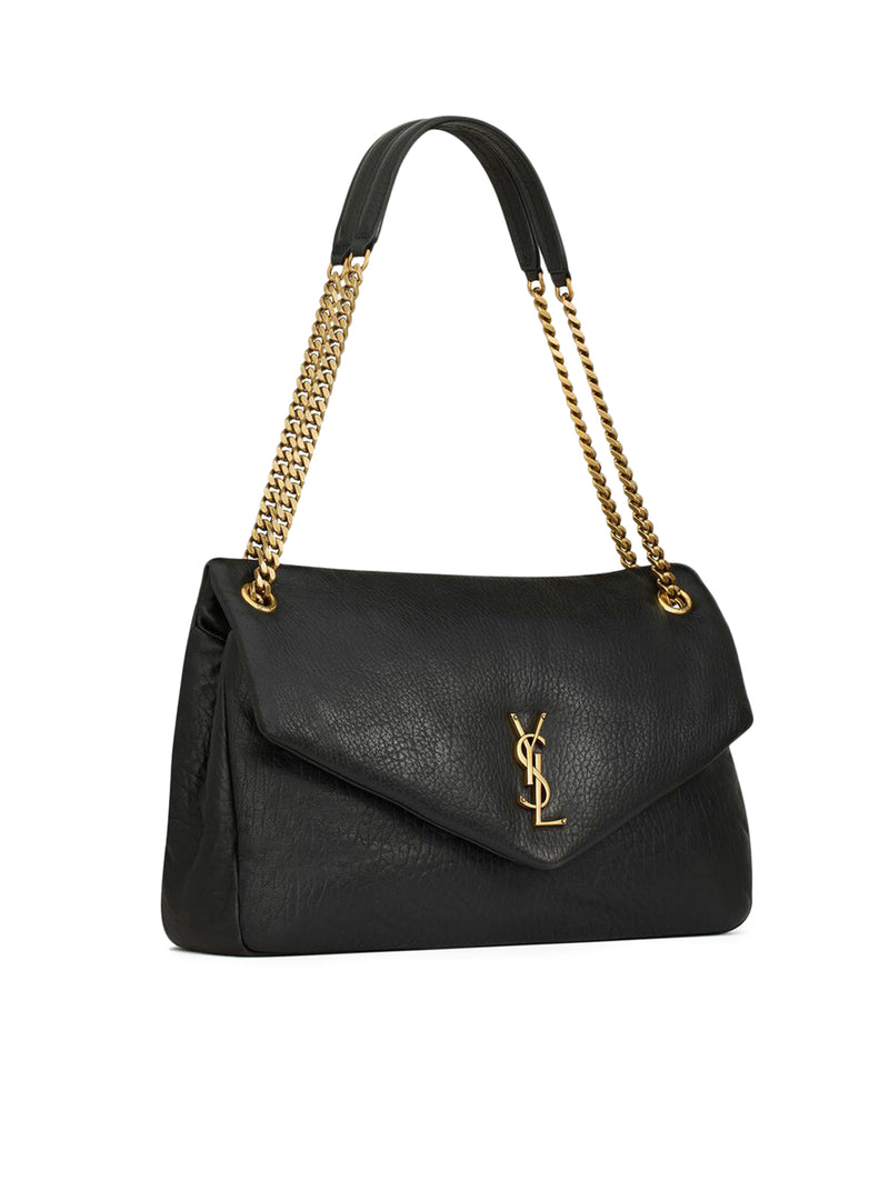Saint Laurent Women Calypso Large Bag In Natural Grain Lambskin