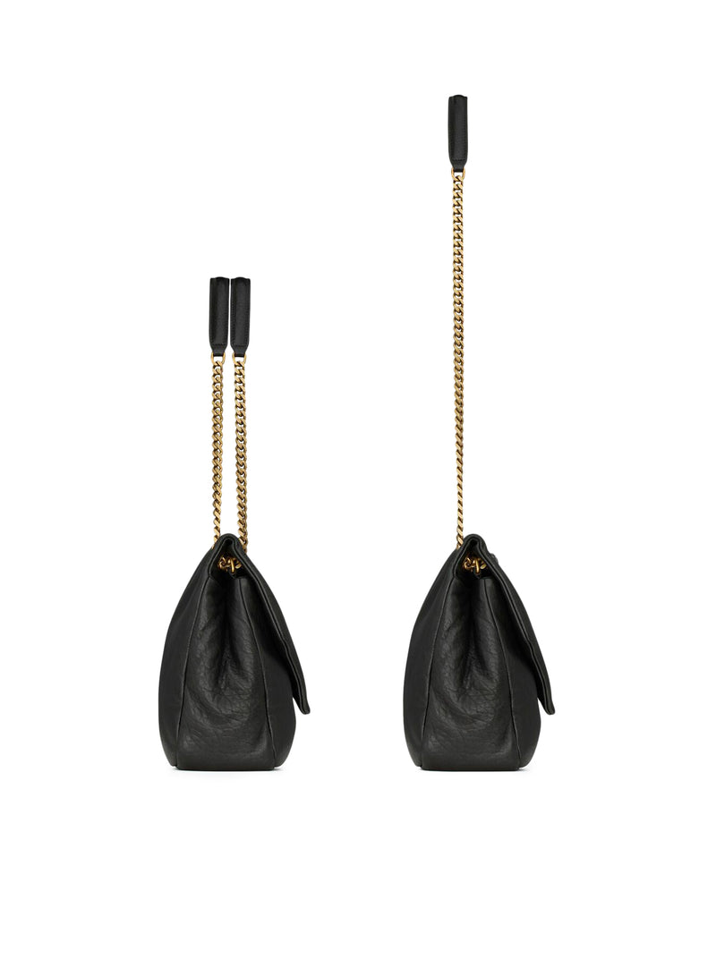 Saint Laurent Women Calypso Large Bag In Natural Grain Lambskin