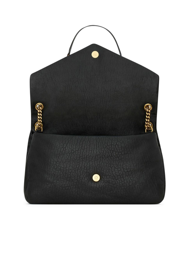 Saint Laurent Women Calypso Large Bag In Natural Grain Lambskin