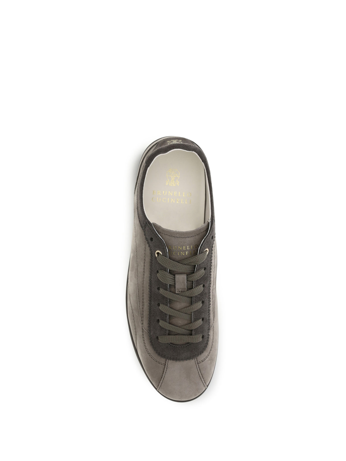 Brunello Cucinelli Men Nubuck And Suede Sneakers With Slim Sole
