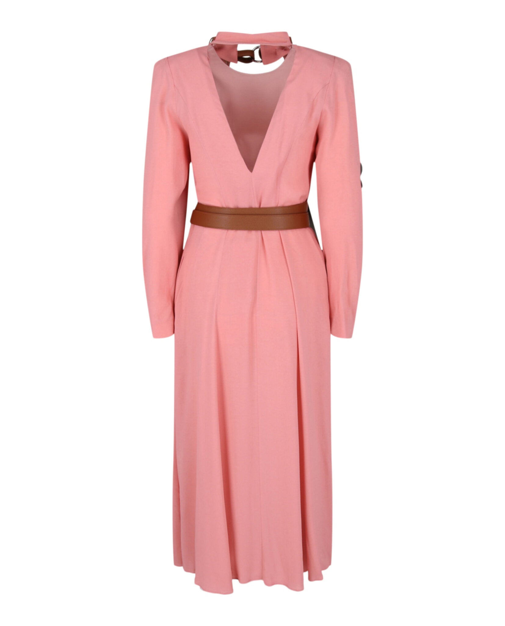 belted silk dress Loro Piana Caren Belted Silk Midi Dress