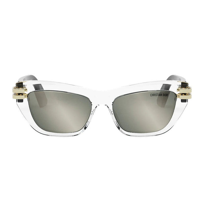 Dior Dior Sunglasses Square Full Rim, Transparent/Black Frame and Silver Mirror Lens CDIORB2U89A4