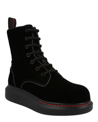 Alexander McQueen Womens Hybrid Lace Up Boot