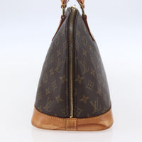 Louis Vuitton Alma Handbag Monogram Canvas Brown Canvas Handbag (Authentic Pre-Loved)