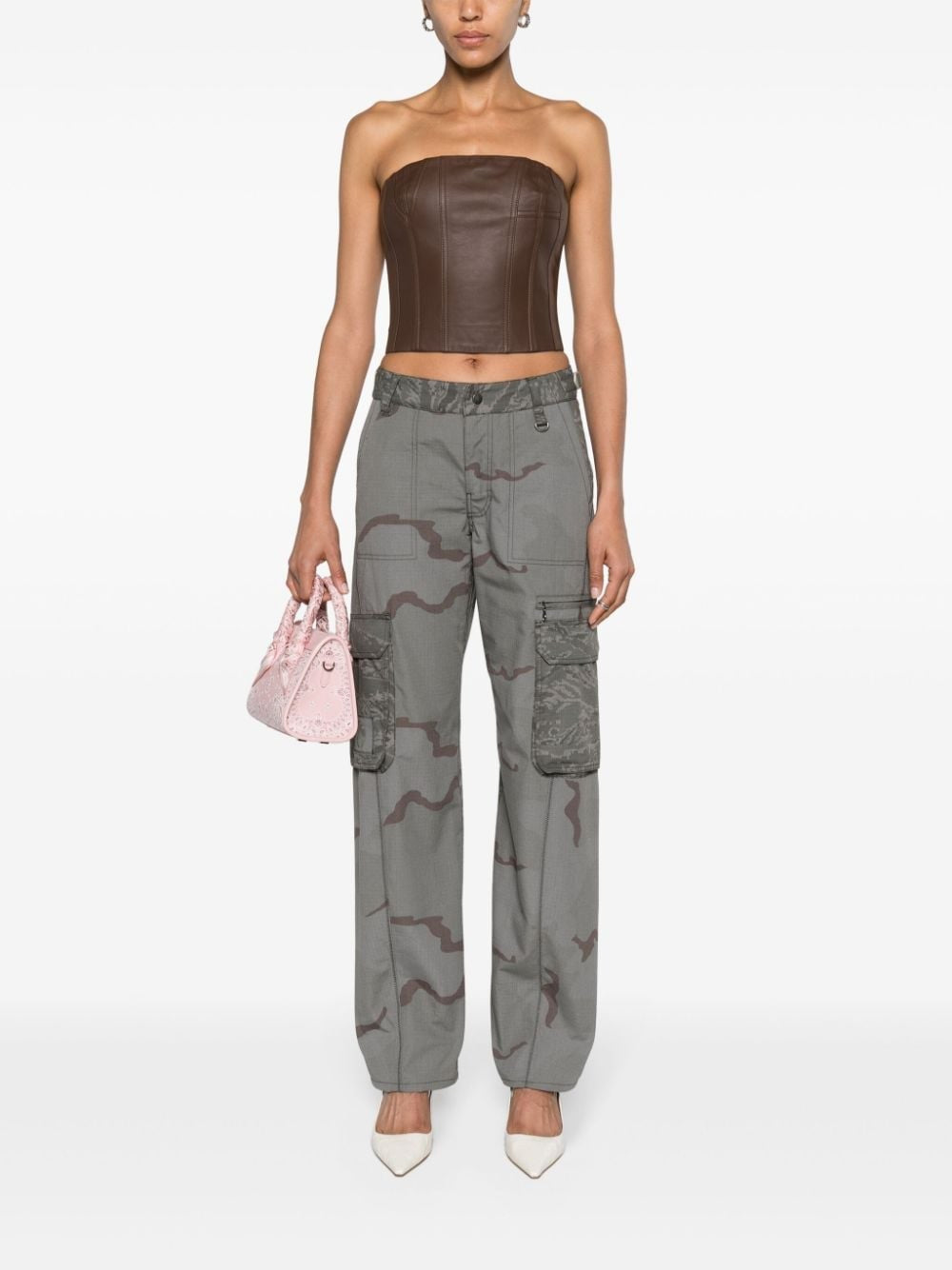Amiri Women Leather Bustier