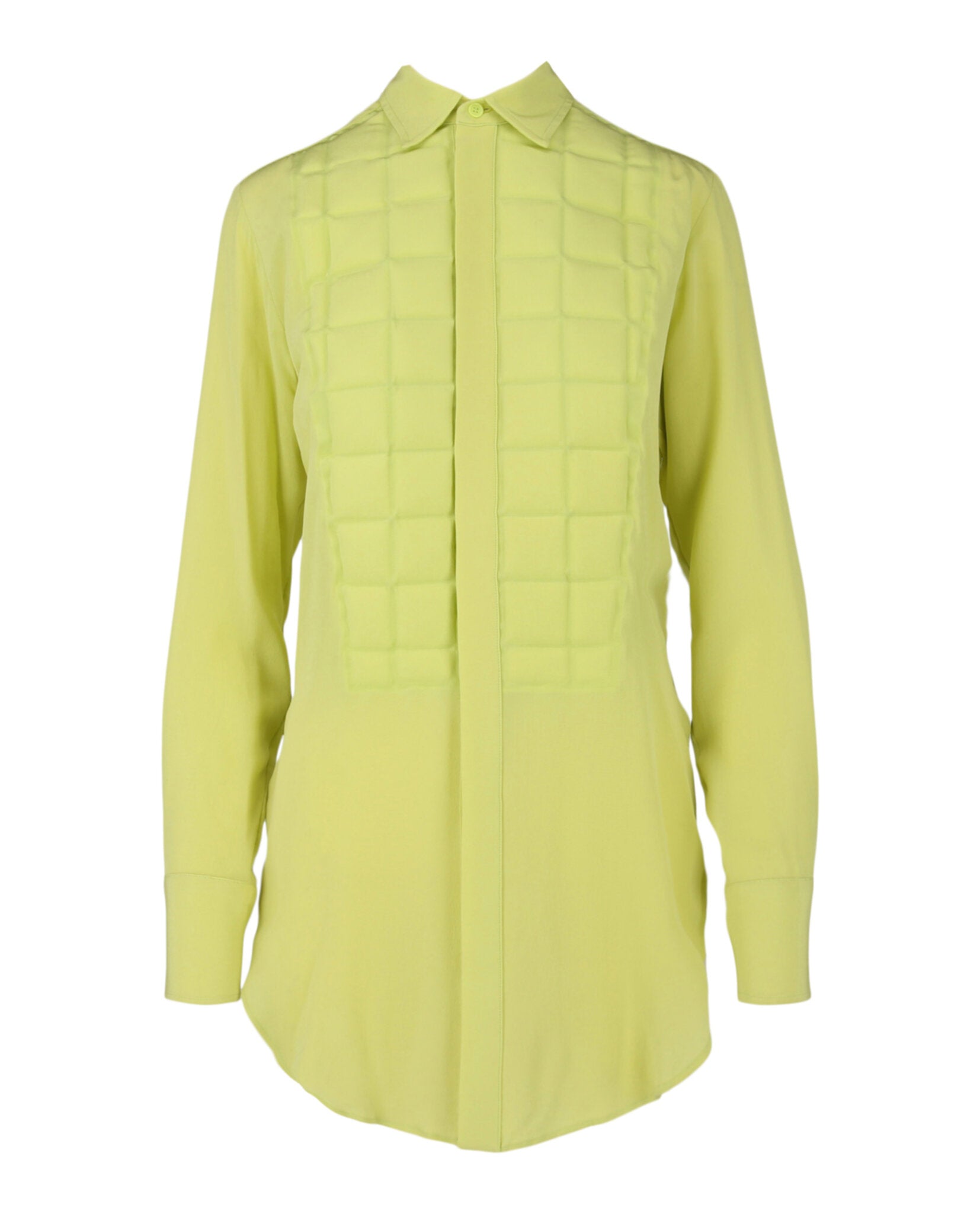 Bottega Veneta Womens Quilted Plastron Detailed Tuxedo Shirt