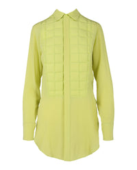 Bottega Veneta Womens Quilted Plastron Detailed Tuxedo Shirt