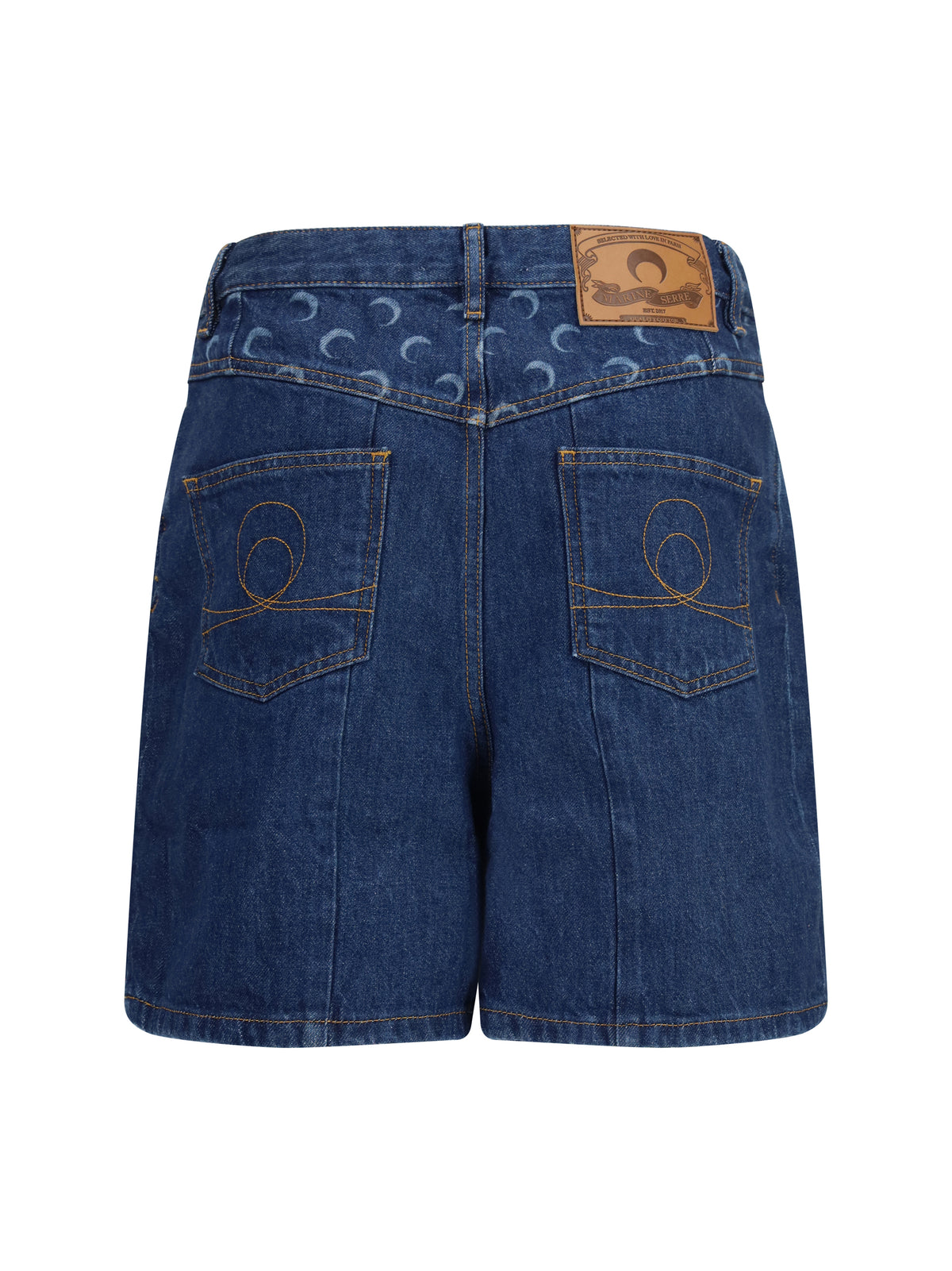 MARINE SERRE Marine Serre Women High-Waisted Denim Shorts