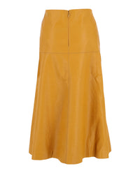 Stella McCartney Womens Faux Leather Midi Skirt