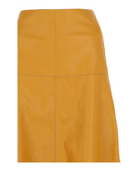 Stella McCartney Womens Faux Leather Midi Skirt