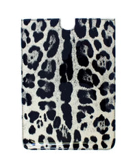Dolce & Gabbana Dolce & Gabbana White Leopard Pattern Leather eBook Cover Tablet Women's Case