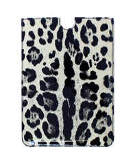 Dolce & Gabbana Dolce & Gabbana White Leopard Pattern Leather eBook Cover Tablet Women's Case