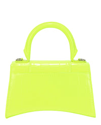 Balenciaga Womens Crocodile Embossed Hourglass Xs Top Handle Bag