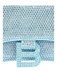 Balenciaga Womens Hourglass Xs Top Handle Bag In Strass