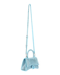 Balenciaga Womens Hourglass Xs Top Handle Bag In Strass