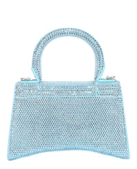 Balenciaga Womens Hourglass Xs Top Handle Bag In Strass