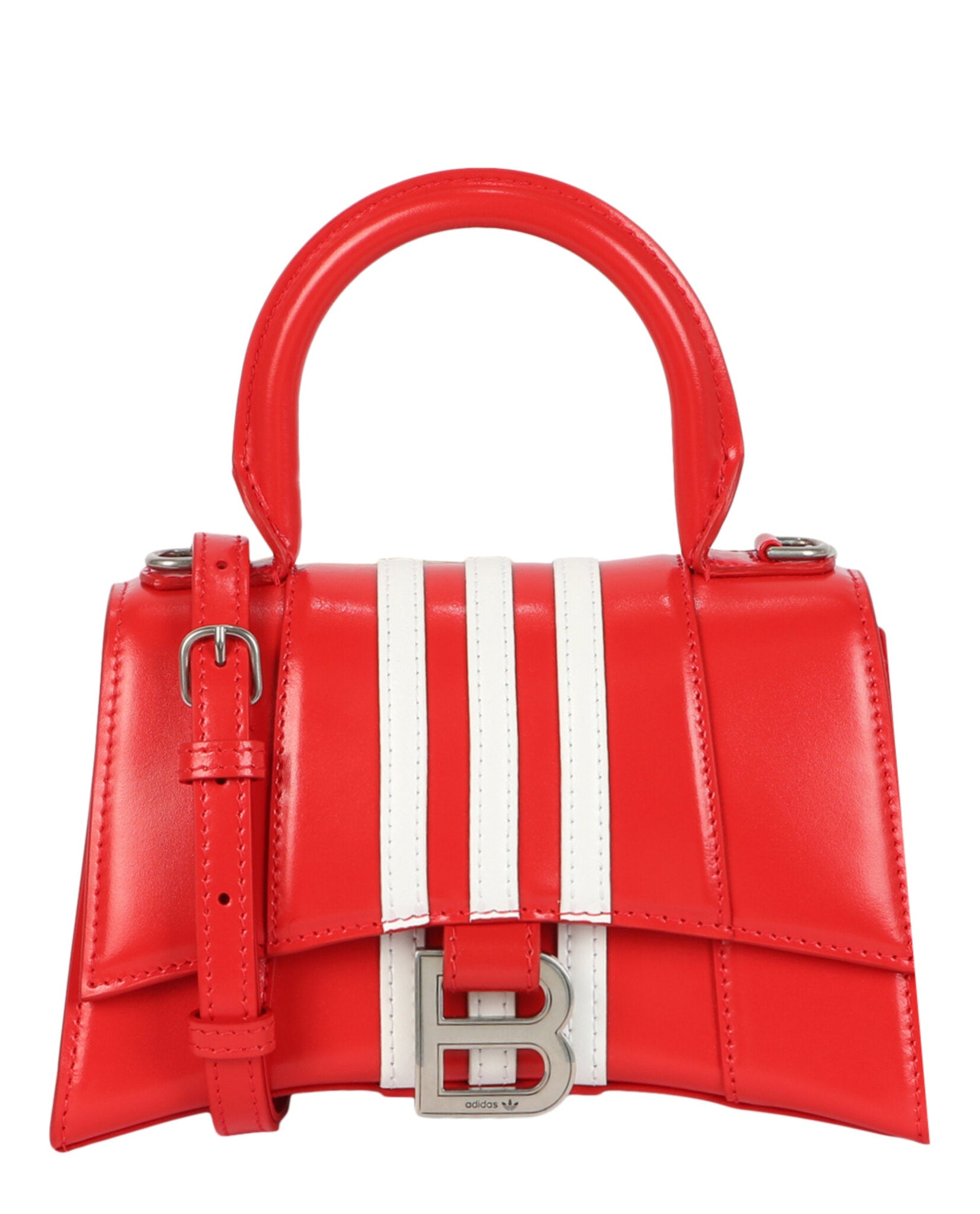 Balenciaga Balenciaga Womens  x Adidas Hourglass Striped Shoulder Bag