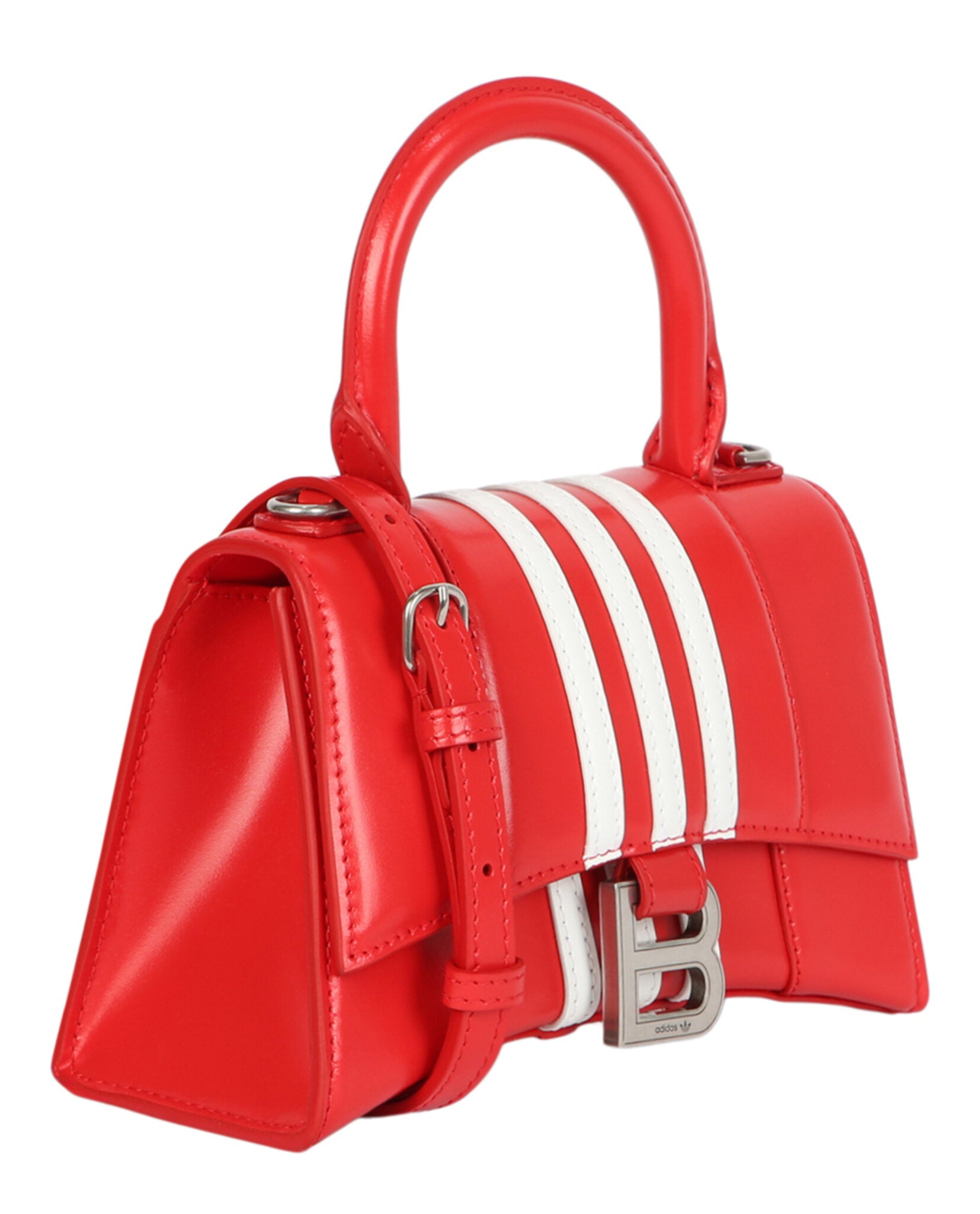 Balenciaga Balenciaga Womens  x Adidas Hourglass Striped Shoulder Bag