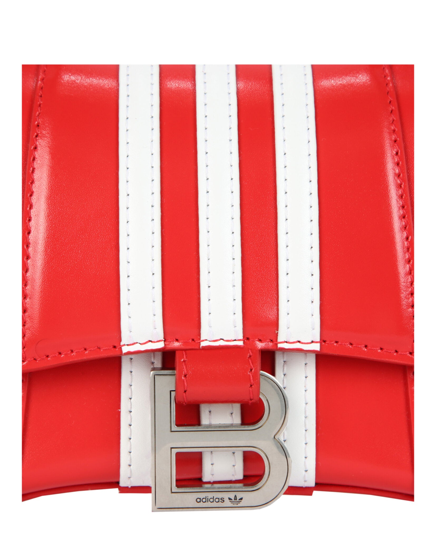 Balenciaga Balenciaga Womens  x Adidas Hourglass Striped Shoulder Bag