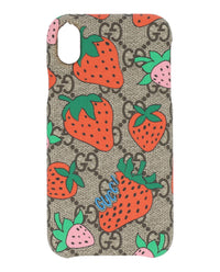 Gucci Unisex-Adult GG Supreme Strawberry iPhone XR Case