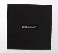 Dolce & Gabbana Red Yellow Raffia Leather Clasp Finder Keyring Women's Keychain