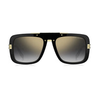 Marc Jacobs Marc Jacobs Sunglasses Aviator Full Rim, Shiny Black Frame and Grey Gradient Gold Mirror Lens MARC670/S0807FQ