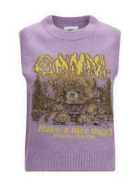 GANNI Ganni Women Teddy Alpaca And Wool-Blend Vest