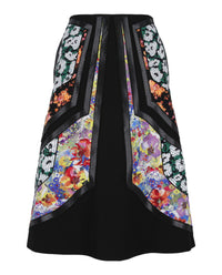 Stella McCartney Womens Mixed Media Twill Skirt Black