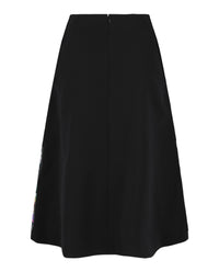 Stella McCartney Womens Mixed Media Twill Skirt