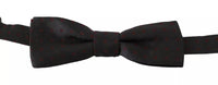 Dolce & Gabbana Dolce & Gabbana Gray Dotted Silk Adjustable Neck Bow Men's Tie