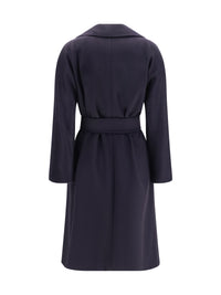 Max Mara Studio Women Wool Coat With Peak Lapels