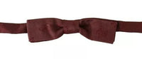 Dolce & Gabbana Dolce & Gabbana Bordeaux Silk Floral Faille Adjustable Bow Men's Tie