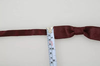 Dolce & Gabbana Dolce & Gabbana Bordeaux Silk Floral Faille Adjustable Bow Men's Tie