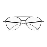 Montblanc Eyeglasses Aviator Full Rim, Black Frame and Clear Demo Lens Lens MB0195O001