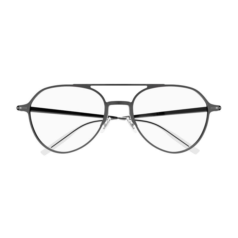 Montblanc Eyeglasses Aviator Full Rim, Black Frame and Clear Demo Lens Lens MB0195O001