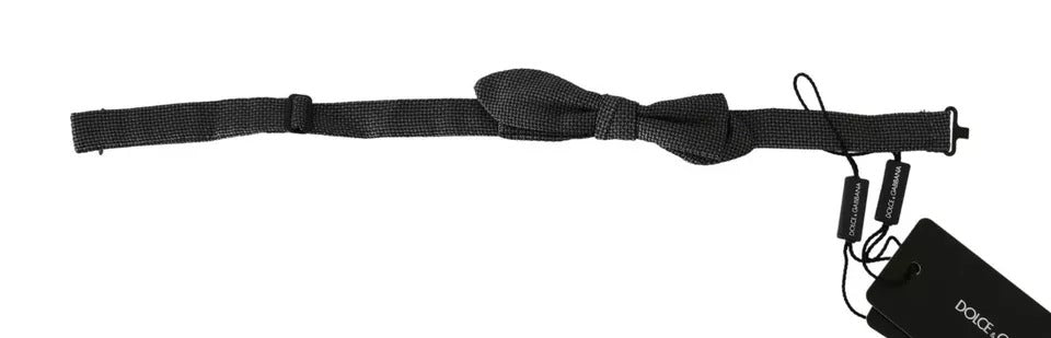 Dolce & Gabbana Dolce & Gabbana Gray Silk Patterned Mens NeckMen's Bow Men's Tie