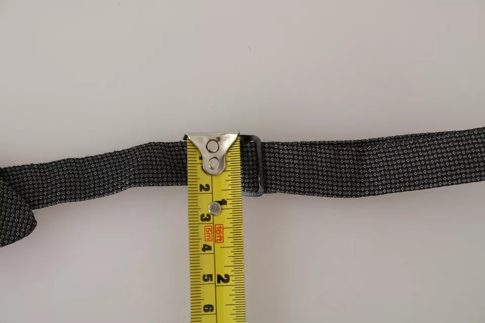 Dolce & Gabbana Dolce & Gabbana Gray Silk Patterned Mens NeckMen's Bow Men's Tie