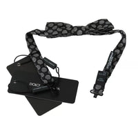 Dolce & Gabbana Dolce & Gabbana Black Silk Circles Men NeckMen's Bow Men's Tie
