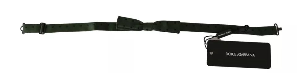 Dolce & Gabbana Dolce & Gabbana Green Silk Dotted Mens NeckMen's Bow Men's Tie
