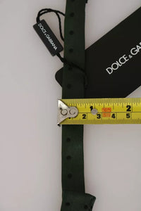Dolce & Gabbana Dolce & Gabbana Green Silk Dotted Mens NeckMen's Bow Men's Tie