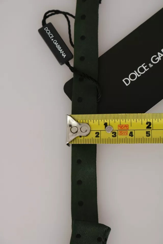 Dolce & Gabbana Dolce & Gabbana Green Silk Dotted Mens NeckMen's Bow Men's Tie
