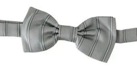 Dolce & Gabbana Dolce & Gabbana Light Gray Lining Adjustable Neck Butterfly Bow Men's Tie