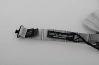 Dolce & Gabbana Dolce & Gabbana Light Gray Lining Adjustable Neck Butterfly Bow Men's Tie
