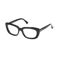 Max Mara Max Mara Eyeglasses Cat Eye Full Rim, Shiny Black Frame and Clear Demo Lenses Lens MM5114001