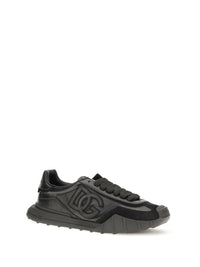 Dolce & Gabbana Men Athletic Fabric And Leather Sneakers