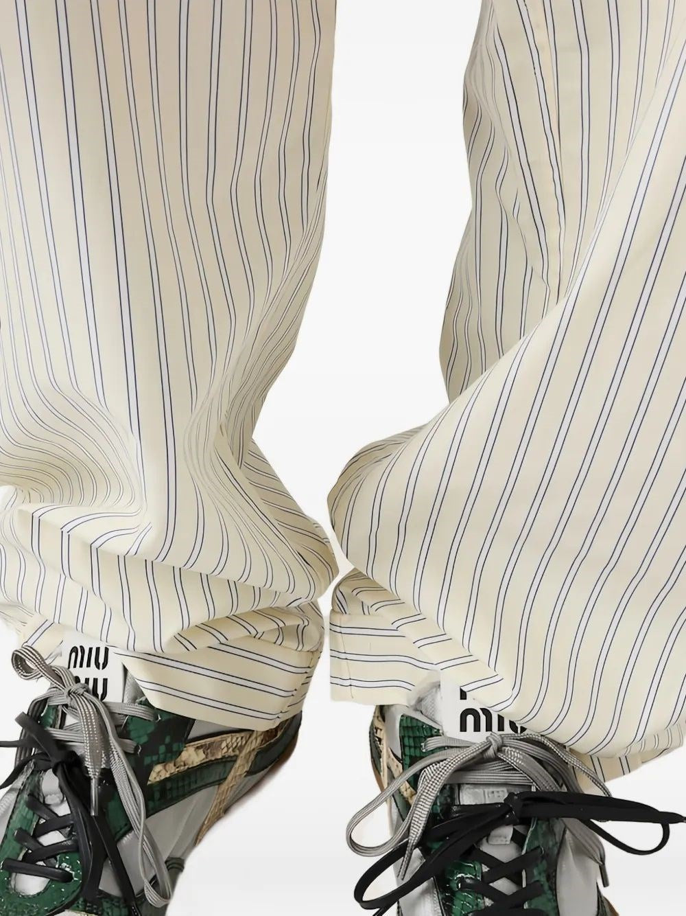 MIU MIU Miu Miu Women Striped Cotton Pajama Pants