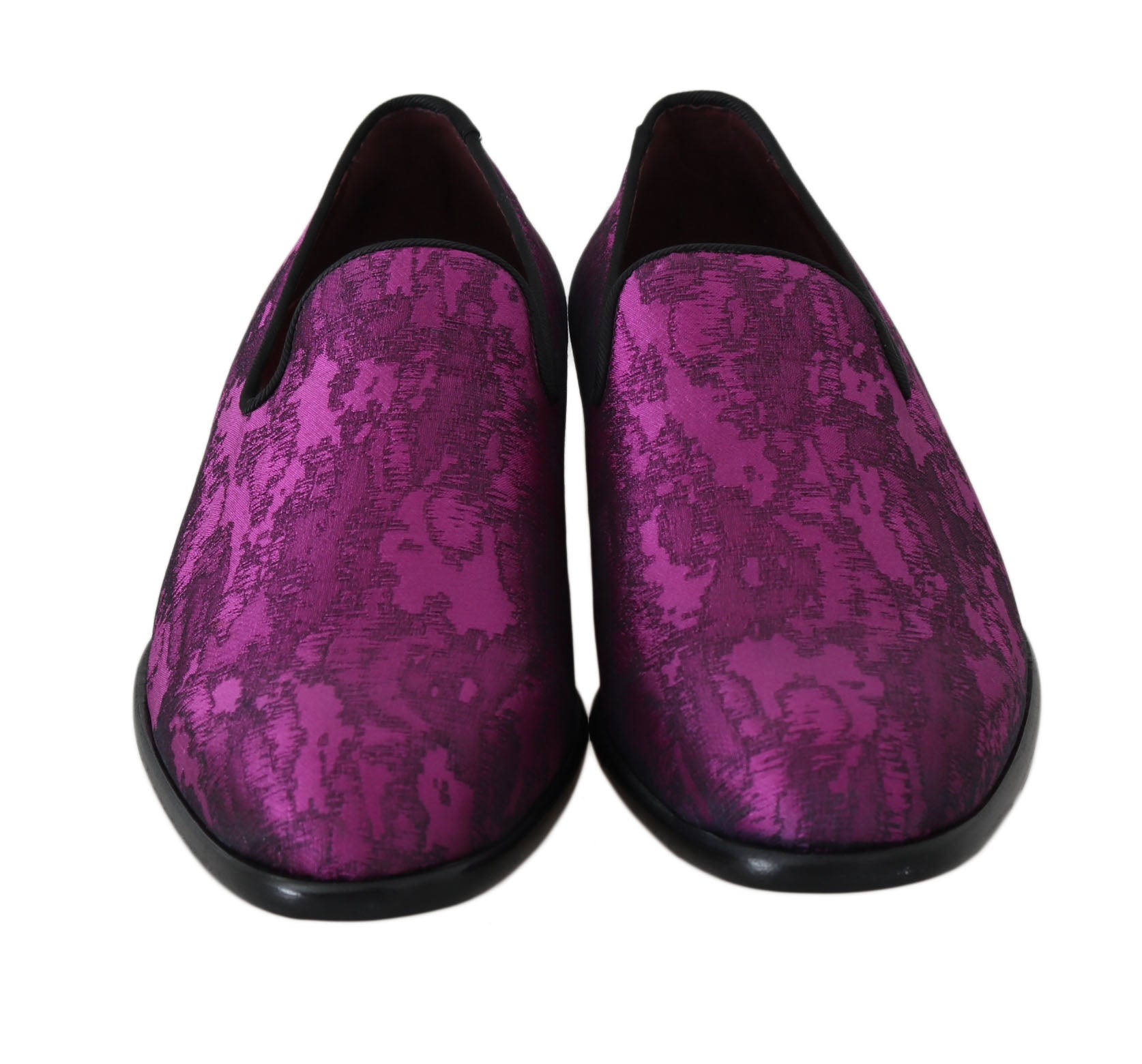 Dolce & Gabbana Elegant Silk-Wool Blend Loafers in Men's Purple