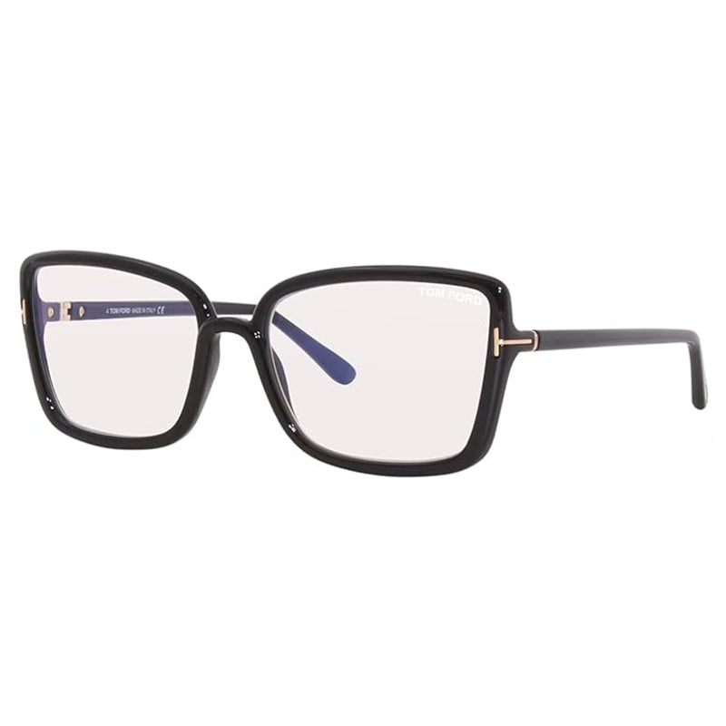 Tom Ford Tom Ford Eyeglasses Butterfly Full Rim, Auburn Havana Frame and Clear Demo Lenses Lens FT5813-B054