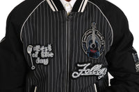 Dolce & Gabbana Black DD58 SG62 Sequined Beaded Men's Jacket